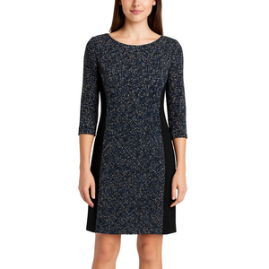 NWT Lauren Ralph Lauren tucked printed jersey dress size 10 p semi formal dress